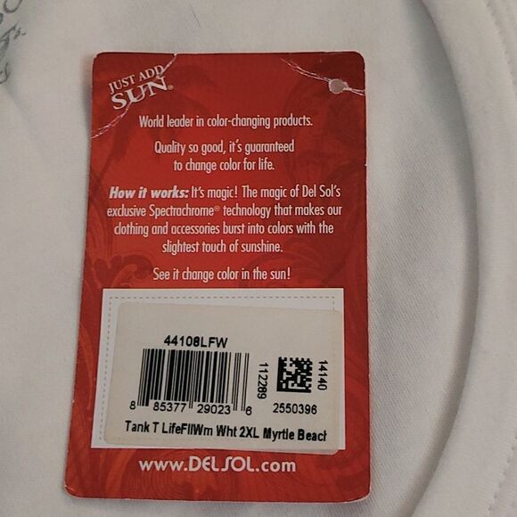 WOMEN'S DEL SOL MYRTLE BEACH TANK TOP, SIZE 2XL - NEW! - Picture 4 of 8